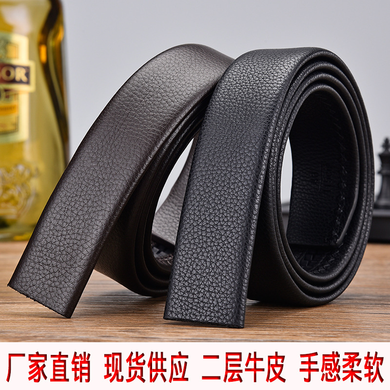 Strap cowhide genuine leather Take the lead automatic belt Manufactor wholesale machining customized