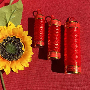 Bronzing Velvet Red Firecrackers Spring Festival Simulation Silk Firecrackers Decorations Birthday Party Pendant Firecracker Props