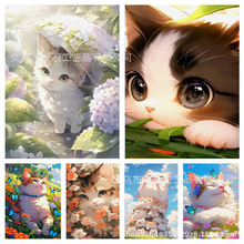 �羳TEMU��������5D�ɰ�è��������ʯ������DIYһ������ֱ������