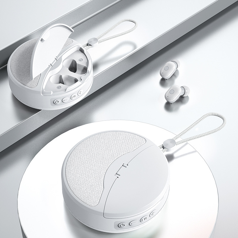 新しいbluetoothスピーカーtwsイヤホン2 in 1クロスボーダープレゼント入耳式イヤホンカードfmオーディオオーディオ|undefined