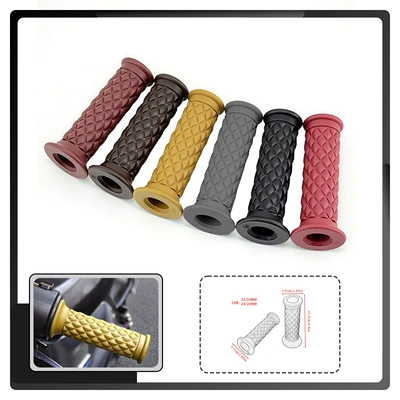 Universal handlebar grips for off-road motorcycles, high-quality TPU, diamond-shaped retro handlebar grips, suitable for scooter and motorcycle modification