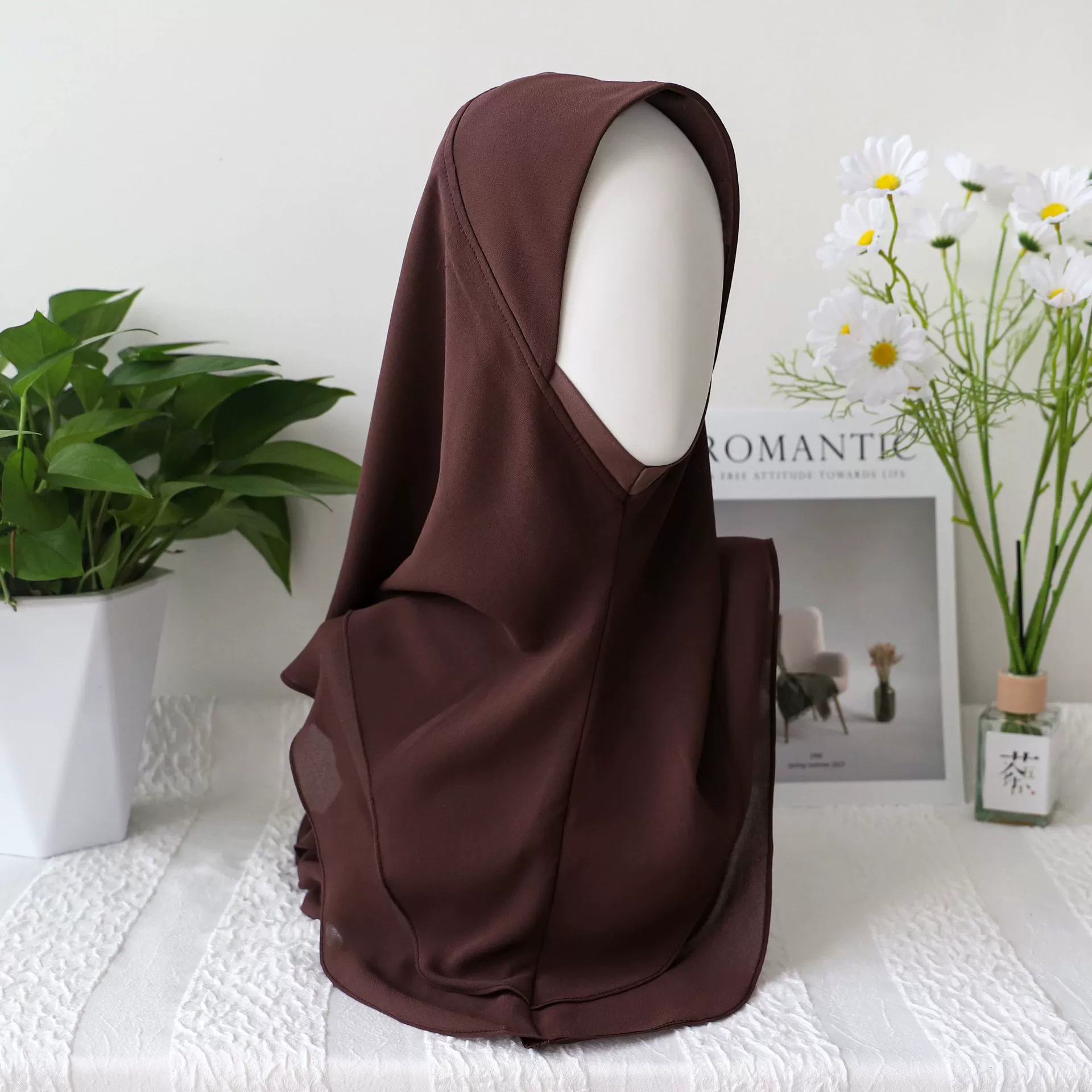 Scarf chiffon breathable comfortable, one size, multi-color hijab style
