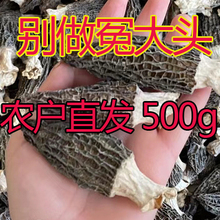 云南纯野生羊肚菌干货500g剪柄羊肚菌菇官方旗舰店羊肚茵汤料包干