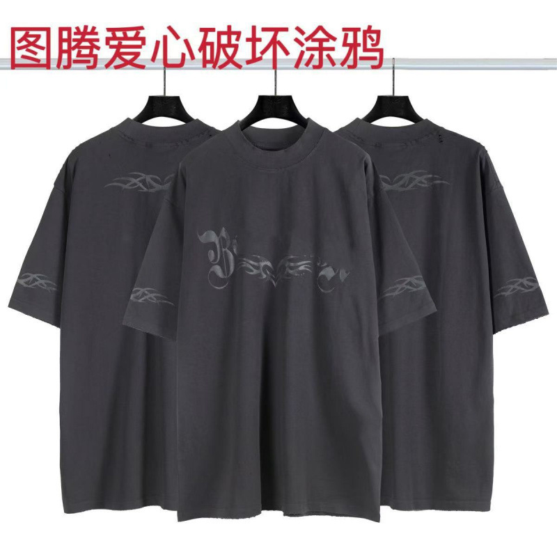 高品質クロスボーダーアメリカンスタイル25ss夏新作No.10ユニフォームレタールーズ半袖Tシャツ卸売|undefined