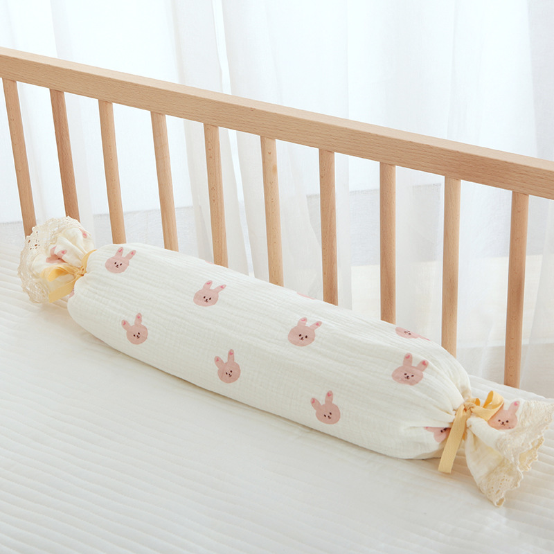 4層ガーゼ赤ちゃんキャンディー枕長い枕そば殻枕横転防止枕真珠綿枕は取り外して洗うことができる|undefined