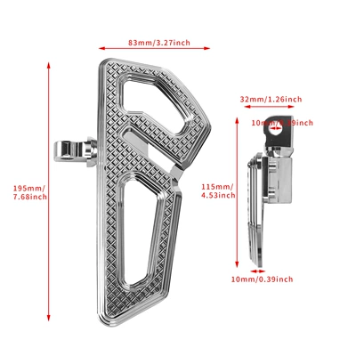 Rear Pedals Passenger Pedals, Motorcycle pedals