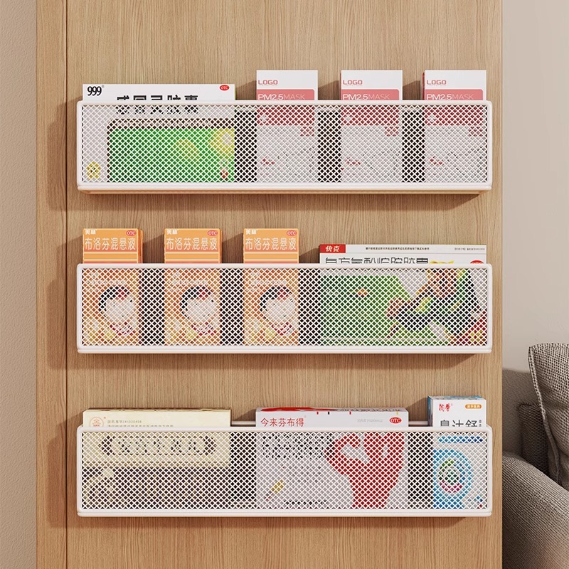 Organizador de Medicamentos de Pared de Metal, Sin Perforación, Multicapa, para Hogar
