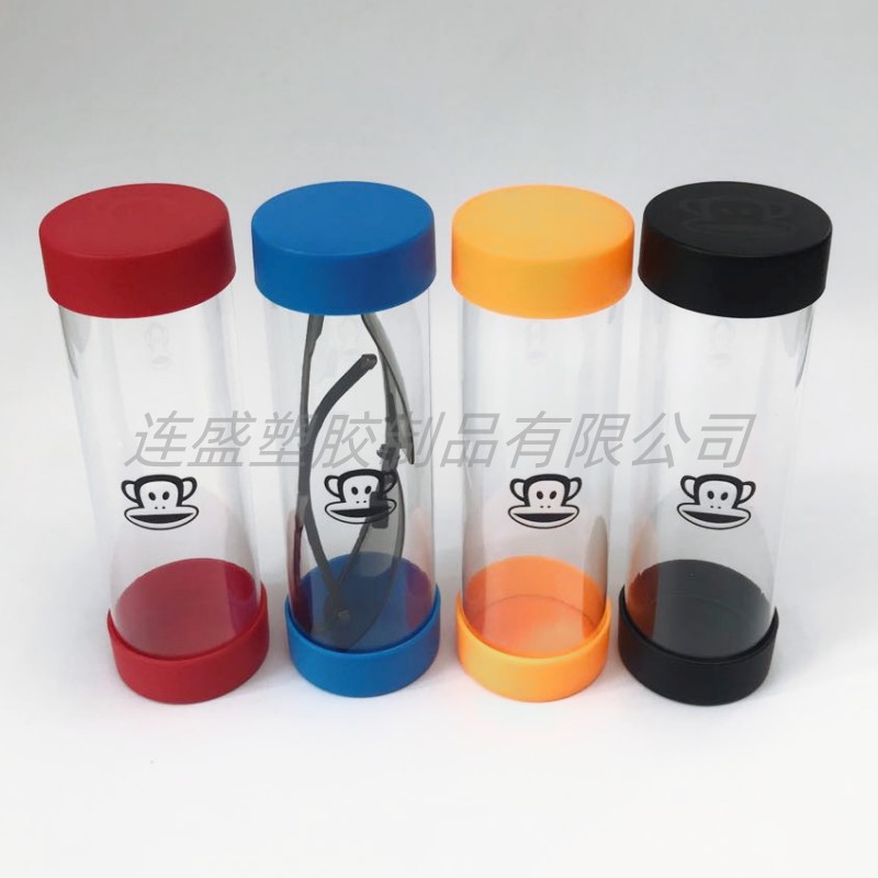 眼镜包装桶 PETG高透明圆桶 PET透明筒