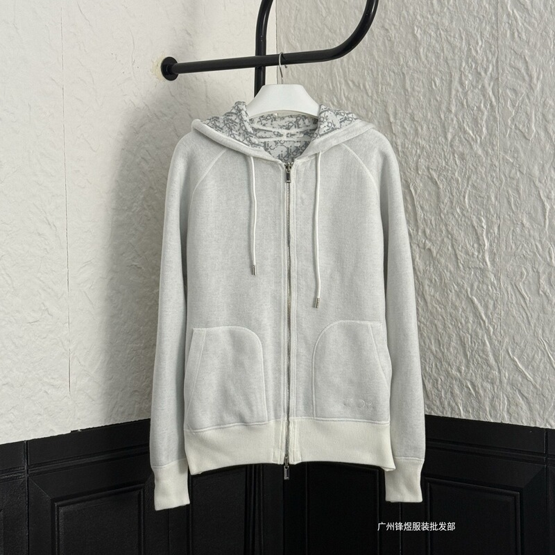 Correct Version of D's 25Ss Casual Sports Hooded Sweatshirt Cardigan Reversible Wool Presbyopic Letter Zipper Jacket Correct Version of D's 25Ss Casual Sports Hooded Sweatshirt Cardigan Reversible Wool Presbyopic Letter Zipper Jacket