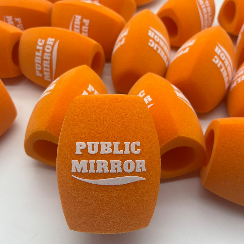 Customized Tv Station Logo News Media Interview Microphone Triangle Sponge Windproof Cotton Station Logo Custom Logo