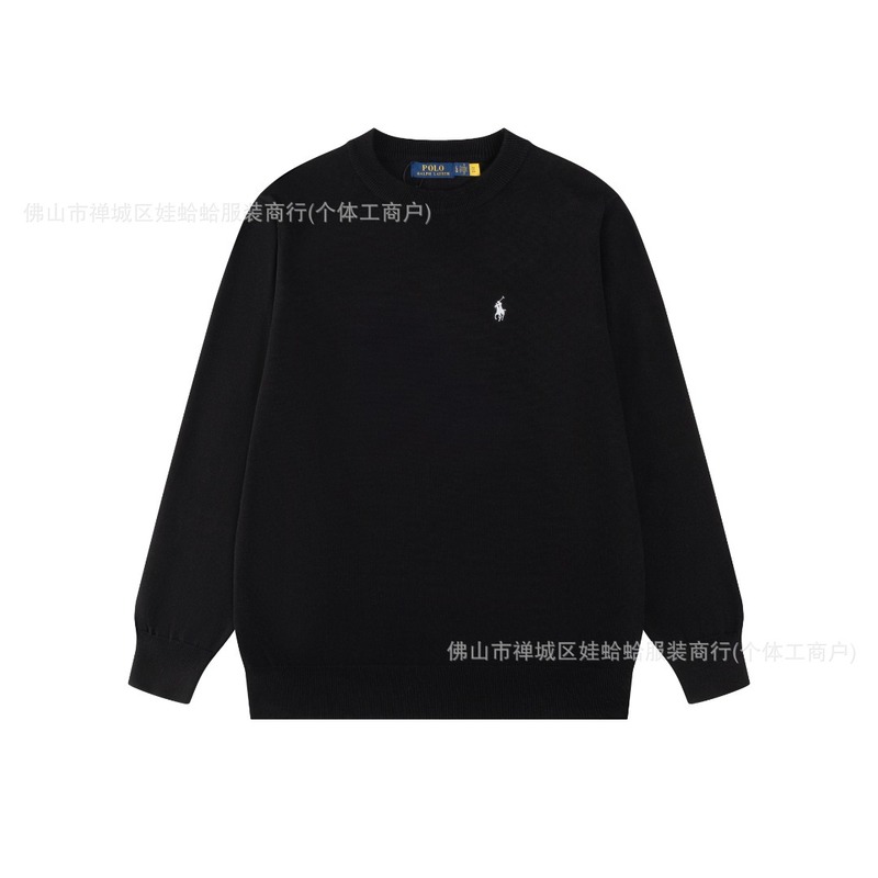 25年秋季新款韩系经典logo小马刺绣圆领套头毛衣休闲男女同款|undefined