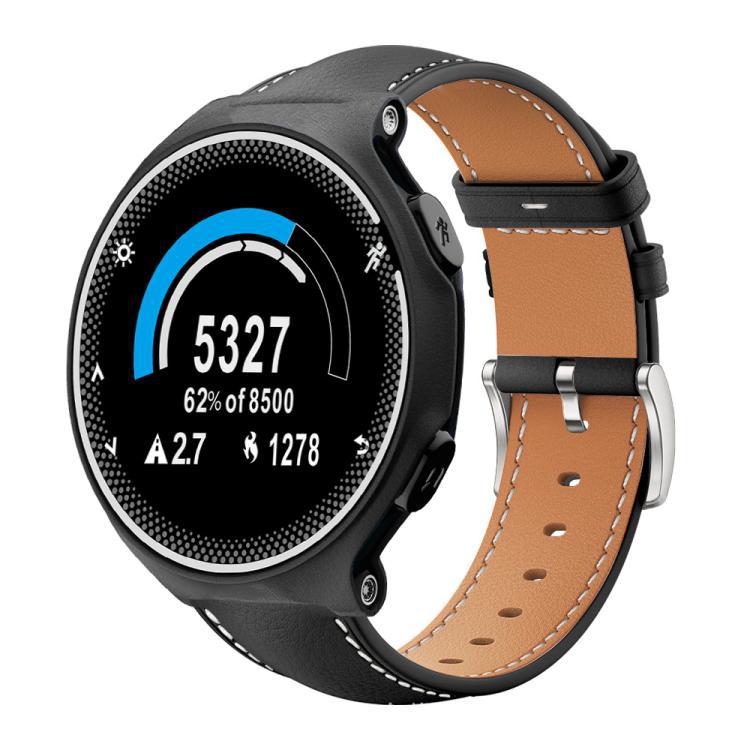 xDfind correa de cuero de tiburón negro con cabeza plana para Garmin Fenix 8 / 7X / 6X / 5X 26mm 22mm / Garmi