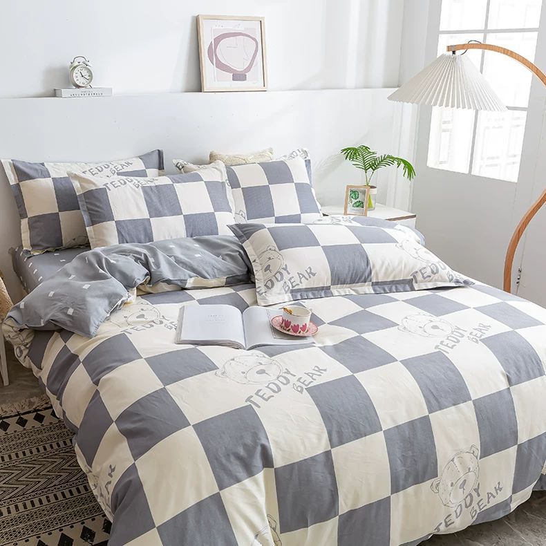 100% algodón cubierta de edredón de algodón una sola pieza una sola persona doble cubierta de edredón 150x200x230 dormitorio estudiantil de 1,5 m sábanas