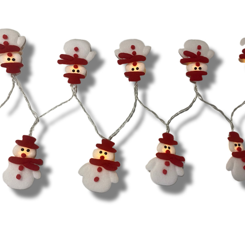 围巾雪人灯串