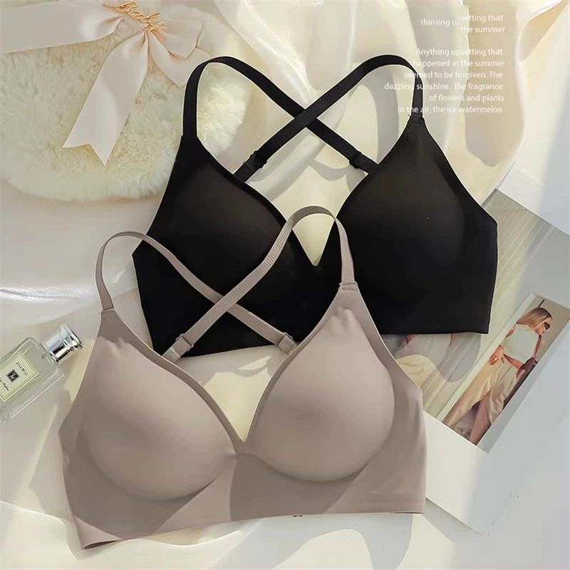 Женский бюстгальтер пуш-ап, кружевной бюстгальтер без оправы на маленькой груди, Регулируемый аксессуар, бюстгальтер для сбора груди, нижнее белье на плоской подошве, женское цельное белье