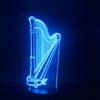 Musical instruments, night light, colorful guitar, battery for bedroom, 3D, gradient, Birthday gift