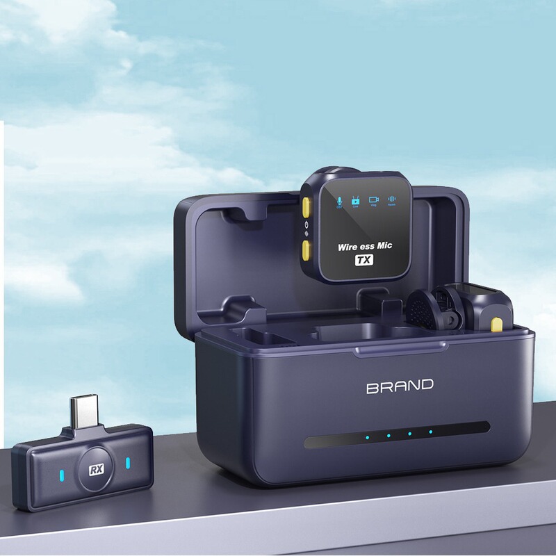 Factory's New Wireless Lavalier Microphone One-To-Two Dx12 Charging Compartment Noise Reduction Monitoring Live Karaoke Short Video