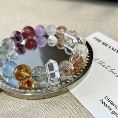 巧恩天然多宝五行金木水火土男女バランス緑発晶紫玉黒金超水晶卸売りチェーン