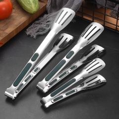 304 stainless steel silicone food tongs Kitchen home barbecue tongs barbecue tongs self-service food tongs steak tongs
