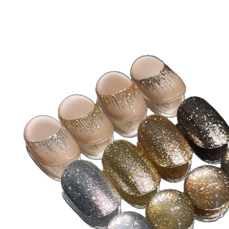 Pasta de material flash de lámina desechable para uñas, polvo de ópalo, pegamento de esmalte de uñas Yunjin, textura de polvo de hadas, pegamento de yeso de forma tridimensional