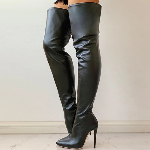 Wish Autumn/Winter European and American Style Fashion Personality Knee-High Plus Size Women's Boots 0-43