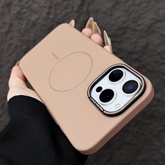 纯色肤感磨砂适用iPhone17细圈磁吸手机壳苹果16高级感防摔保护套