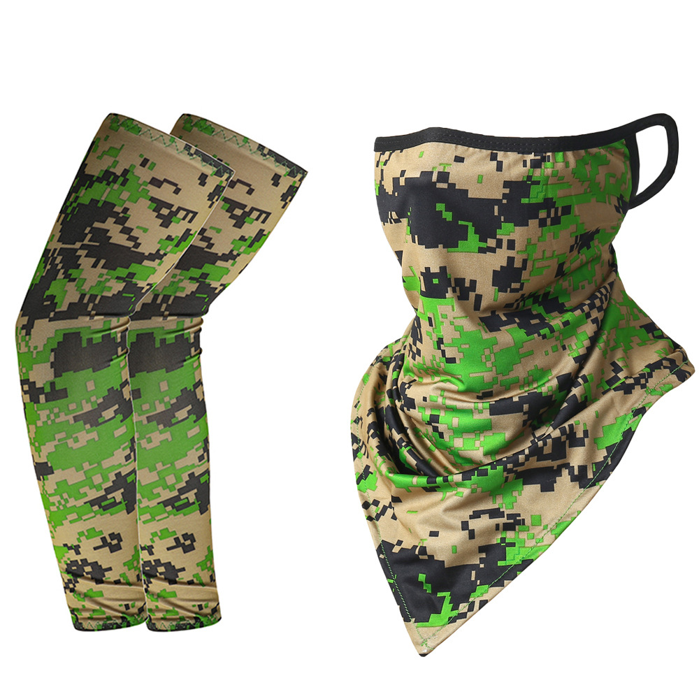 38+삼각 스카프 위장 그린