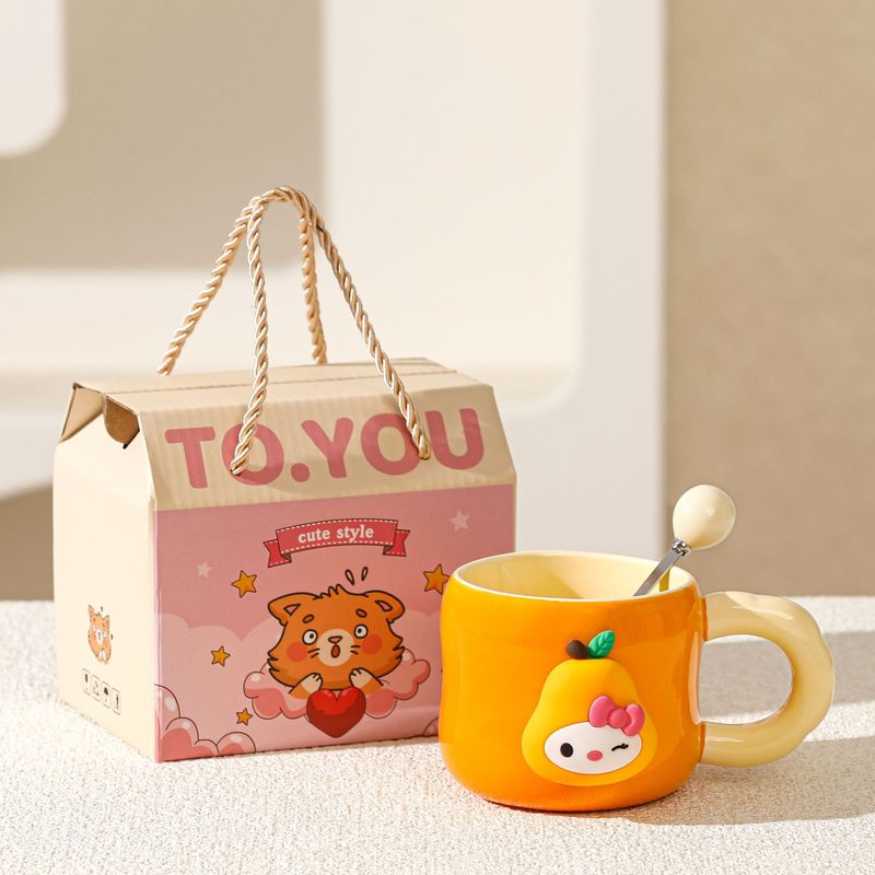 クリエイティブな磁気吸引かわいいシドニー人形セラミックマグ女の子のためのかわいい家庭用ドリンクカップ寮の朝食|undefined