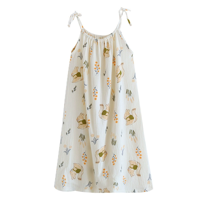 Summer cute pijama, long sexy gauze skirt, lifting effect, mid-length