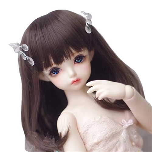 BJD/SD346 Night Loli Girl Wig, Female Child Bangs Long Hair, Doll Accessory Wavy Curly Wig