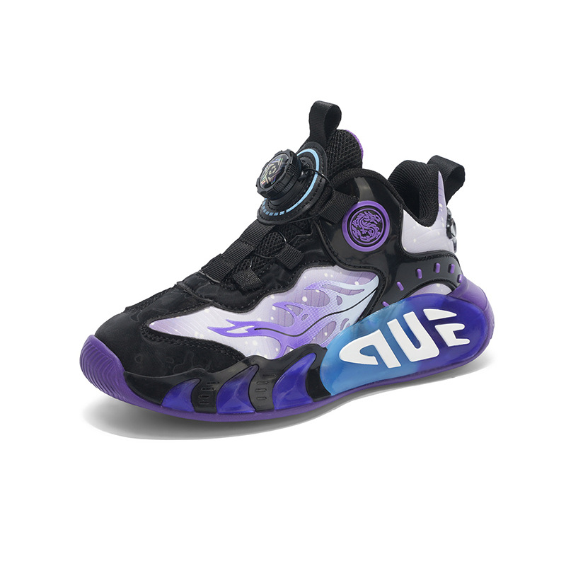 Zapatos para niños otoño 2025 nuevo grupo de baloncesto antideslizante con suela suave zapatos deportivos casuales para niños zapatos de carrera versátiles