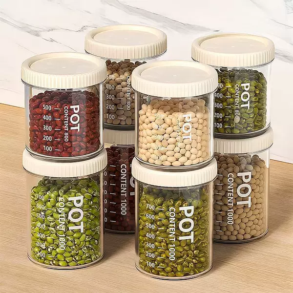Cans for Storing Grains, Kitchen Storage, Dry Goods, Transparent Cans, Boxes, Snacks, Tea Storage Cans