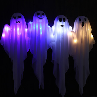 Chamber of Secrets Haunted House Luminous Ghost Pendant Halloween Scene Decoration Props Cross-border Ghost Festival Atmosphere Ghost Hanging Props