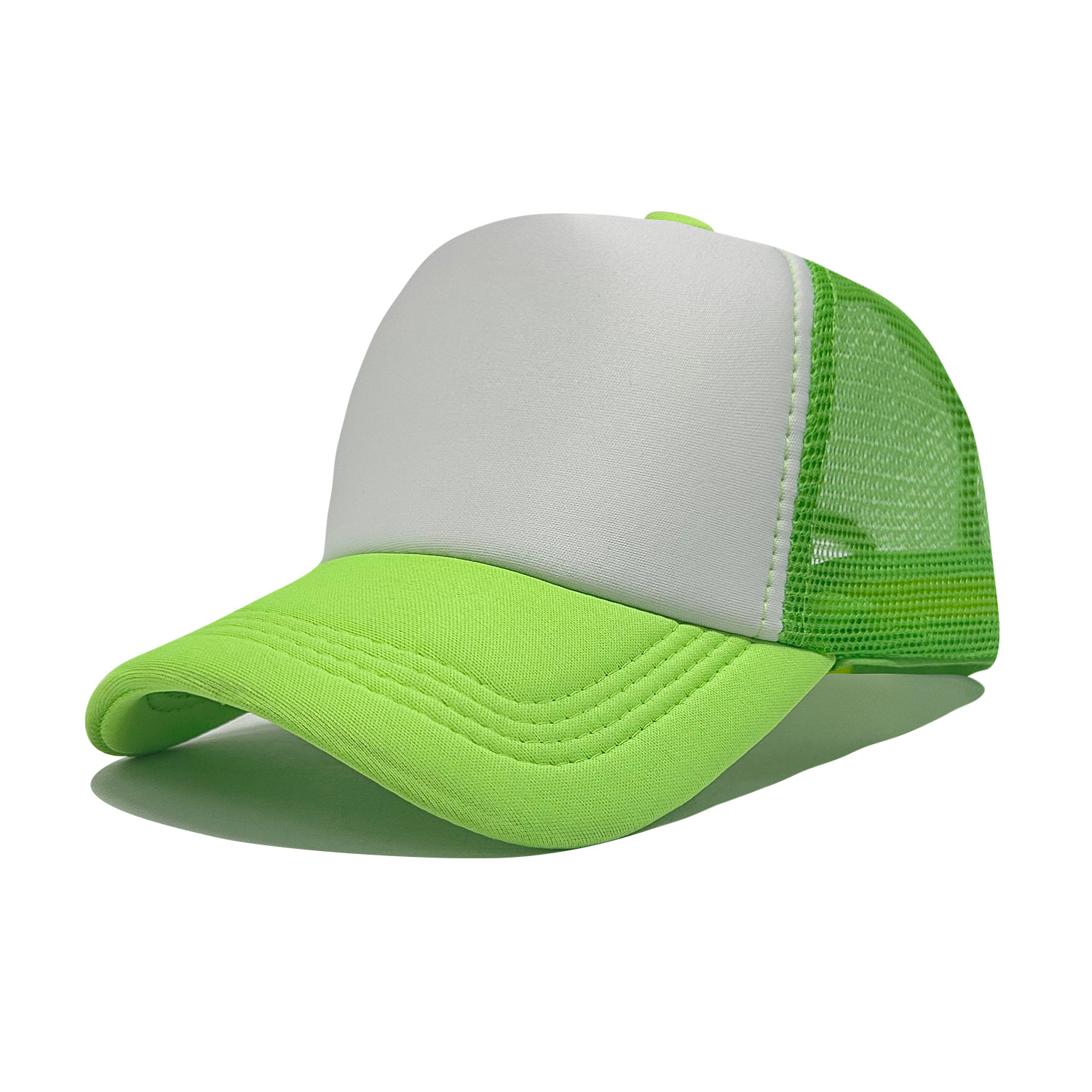 Gorra de malla de esponja con logo personalizado, gorra de béisbol de color sólido, comercio exterior transfronterizo, protección solar, gorra publicitaria con impresión personalizada, venta al por mayor.