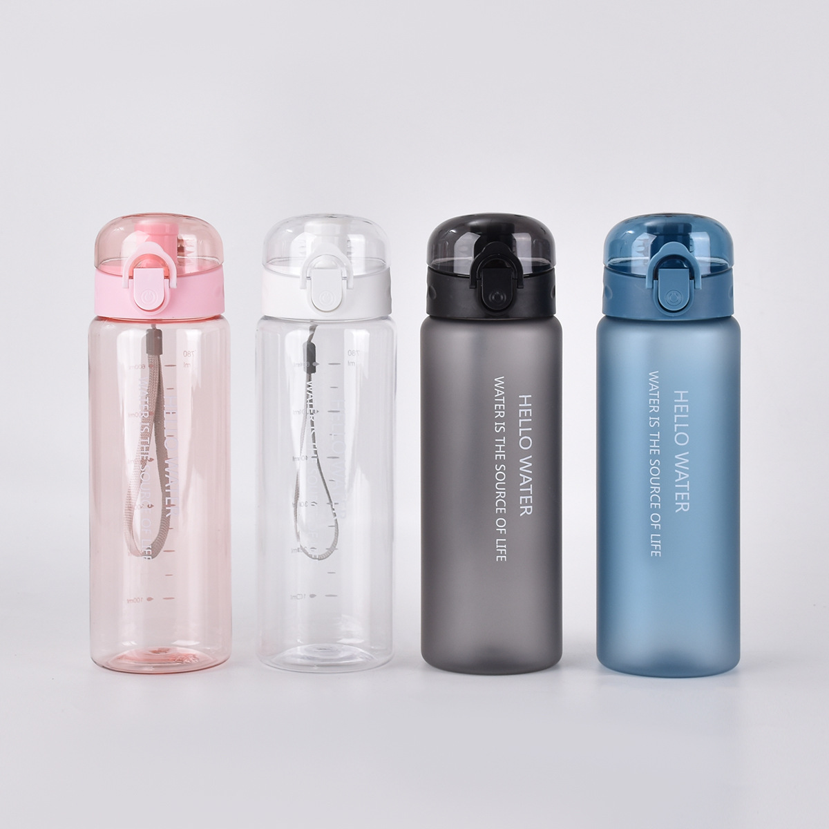 Handheld hermetic plastic matte capacious glass sealed