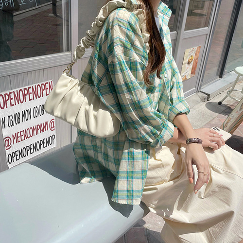 Niche bag shoulder bag 2024 new Korean version trendy and versatile cloud bag pleated bag armpit bag women's bag crossbody bag