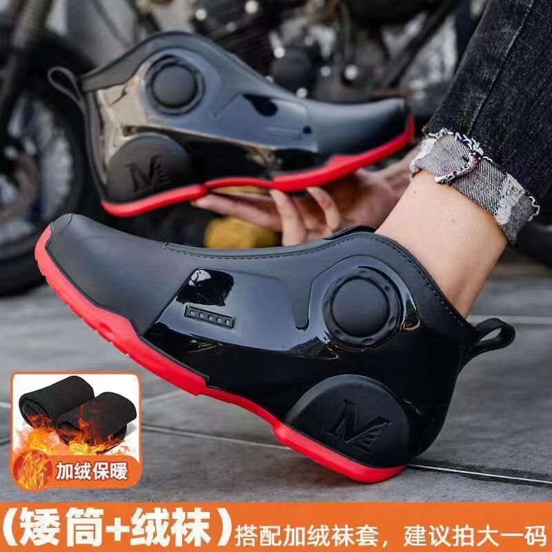 防滑雨鞋男士新款短筒时尚耐磨雨靴外穿防水鞋厨房胶鞋洗车钓鱼鞋|undefined