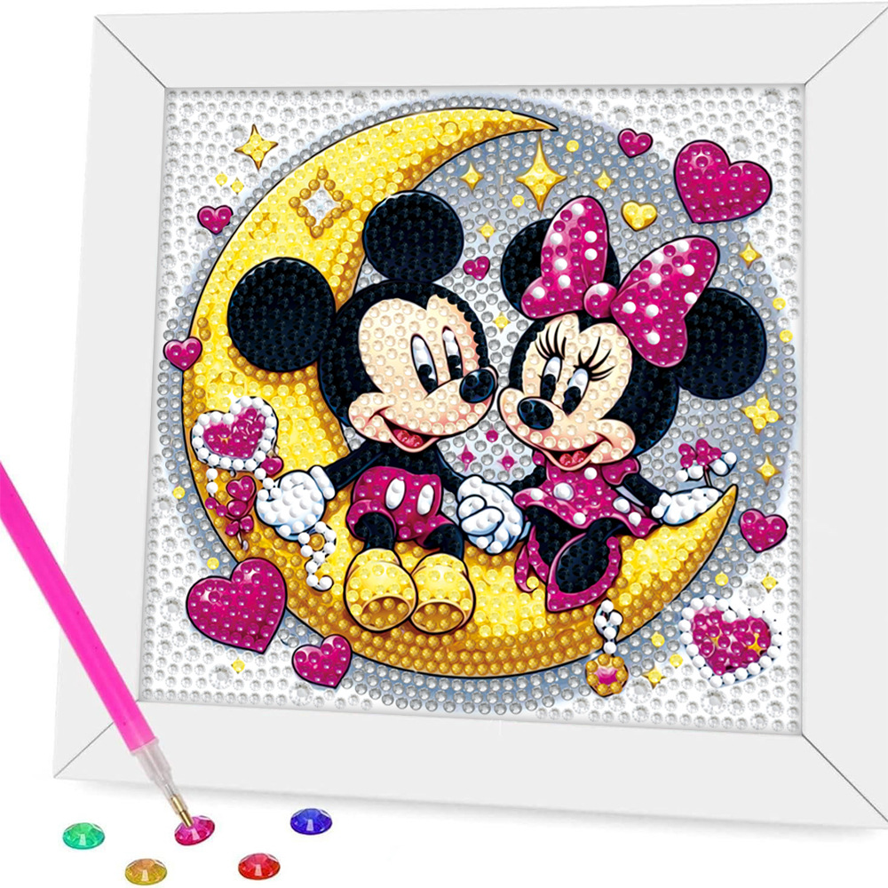 Nuevo kit creativo de pintura de diamantes DIY para niños, diseño de panda de dibujos animados, juguete de niña, pegatinas bonitas, pintura de diamantes completa, transfronterizo