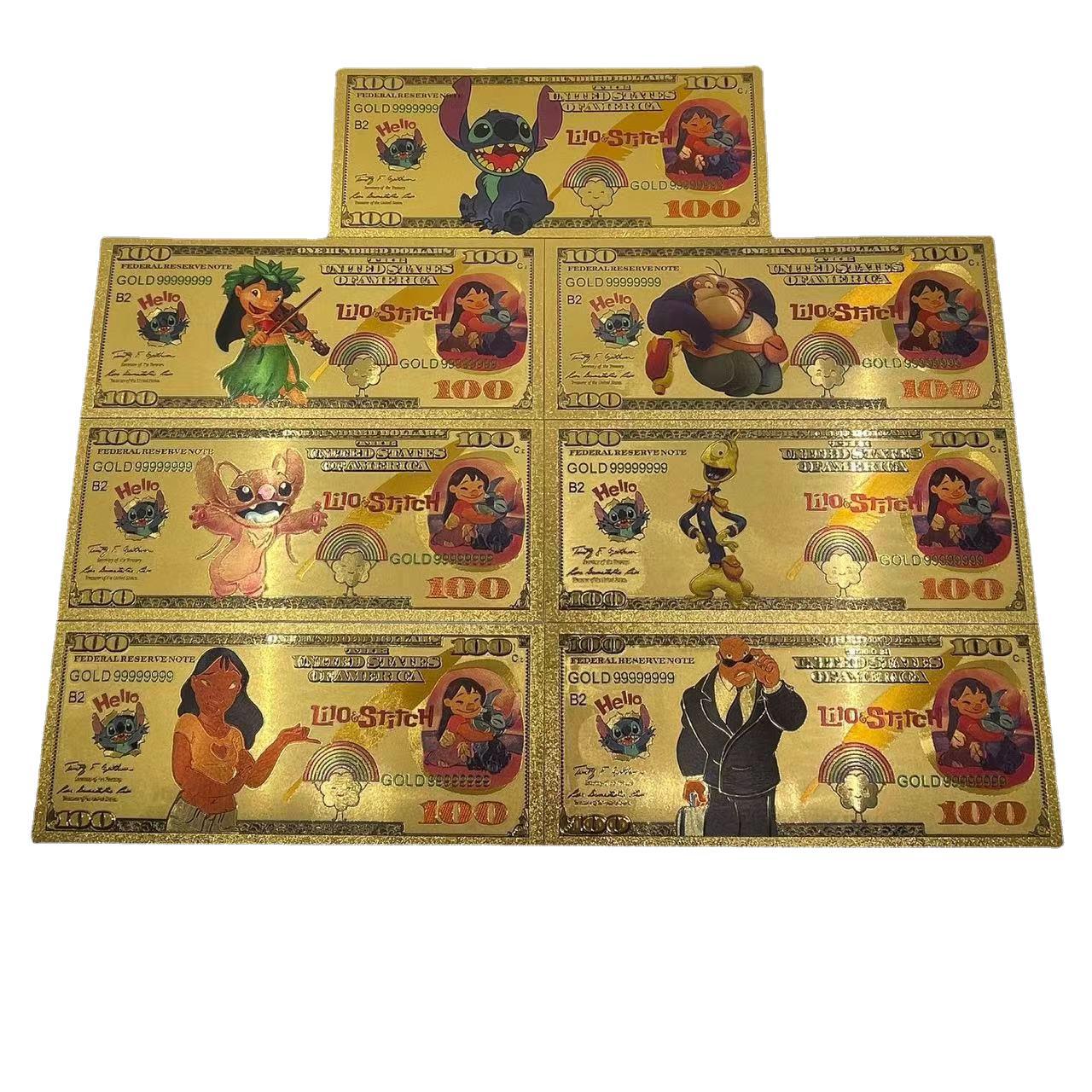 Clásico belleza estrella bebé nota conmemorativa Stitch Gold note Live Gift Collection souvenir