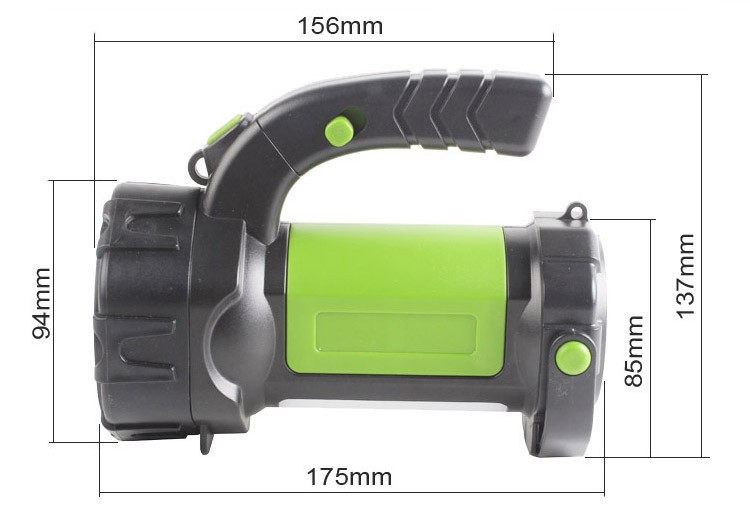 New With Warning Red Work Light, Handheld USB Flashlight, Outdoor Light_voghion.com