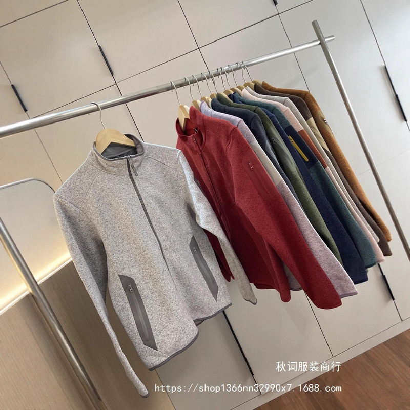 Alternative! Outdoor Fly Home! Tech Laminated Pocket Warm Fleece Stand Collar Casual Jacket Sweatshirt Men Wholesale