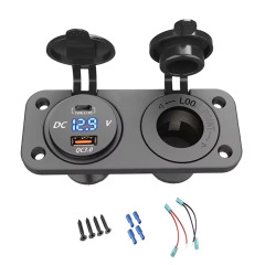 車載携帯電話充電器12-24v自動車バイクusb改造部品qc3.0 + pdフラッシュ充電