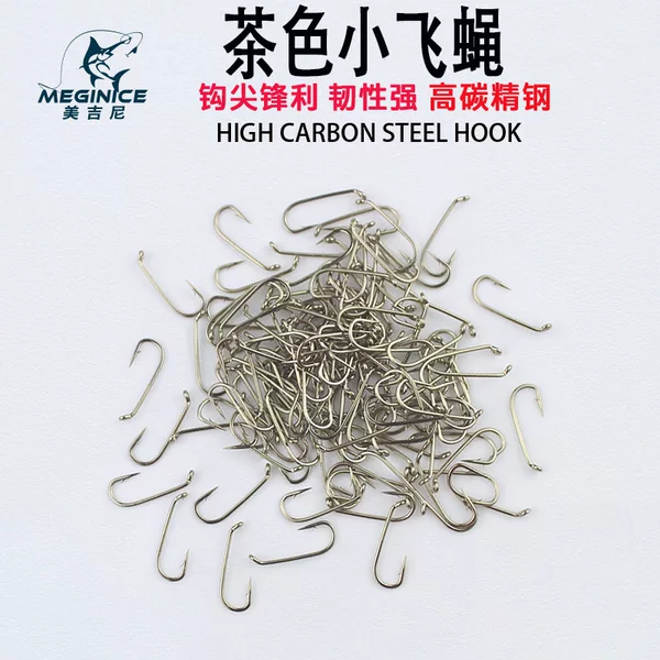 Fly Fishing Curved Hook Bulk Dry Tube Hook for Carp and Trout Stream Fishing Micro Fly Fishing Hook