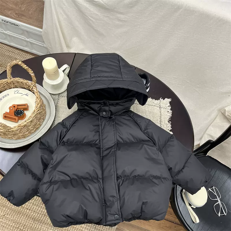 婴儿羽绒服男童新国标90白鸭绒新款加厚女宝连帽外套宝宝外出服