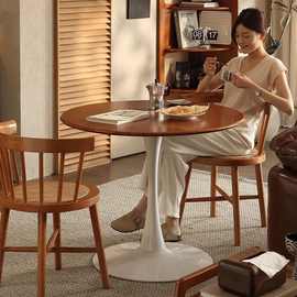 现代简约洽谈桌椅北欧阳台休闲接待咖啡奶茶店餐桌郁金香小圆桌子