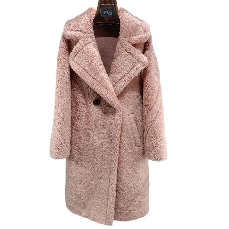 New Fur Teddy Coat, Sheep Shearling Lamb Wool Coat, Fur Winter Coat for Women, Young New Style