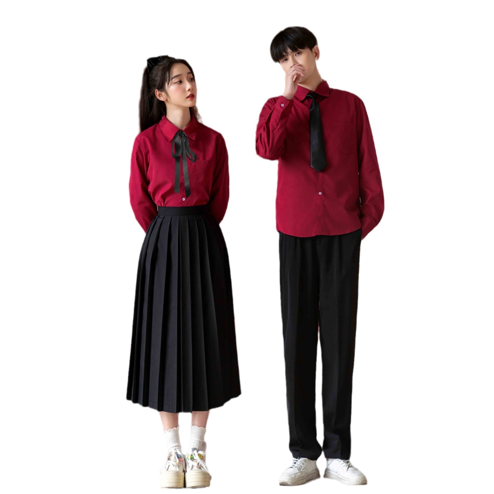 중학생들이 합창 경쟁 의상 중학생 고교 스포츠 교복 세트 대학 스타일 암송