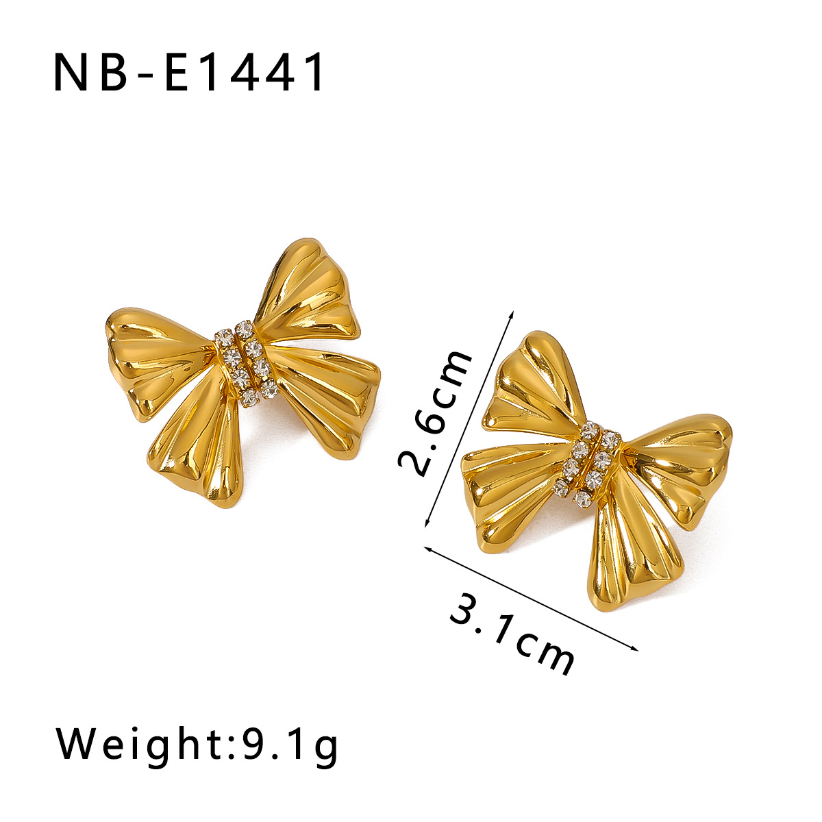 Party, Street Occasion 1 Pair IG Style Simple Style Flower Butterfly Bow Knot Plating 304 Stainless Steel Drop Earrings Ear Studs