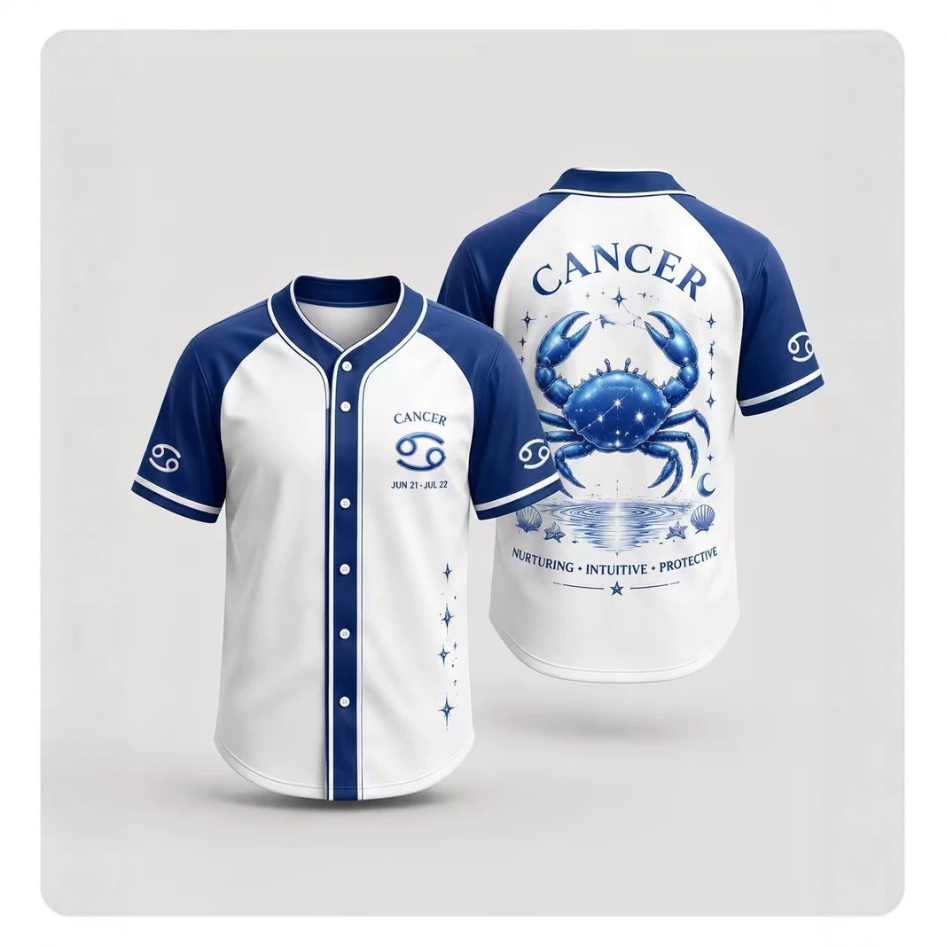 26 Amazon's new cross-border baseball jersey featuring twelve zodiac signs, anime designs, and 3D digital prints – a trendy and versatile casual item