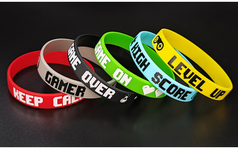 Wholesale Jewelry Casual Simple Style Letter Silica Gel Wristband display picture 1